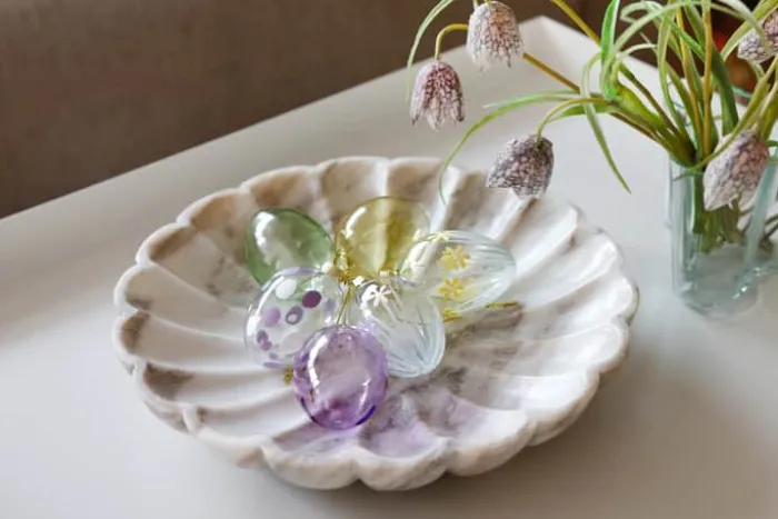 CASA Living Glas påskeæg Ø 4 x H 6 cm - Glas - Gul