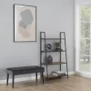 CASA Living Glory Bænk H 45 x B 38 x L 95 cm - Stof/stål - Mørkegrå
