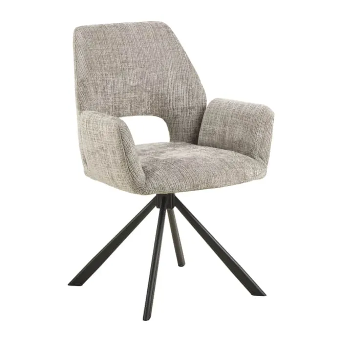 CASA Living Graham Spisebordsstol H 87 x B 59 x L 62 cm - Jute - Grå