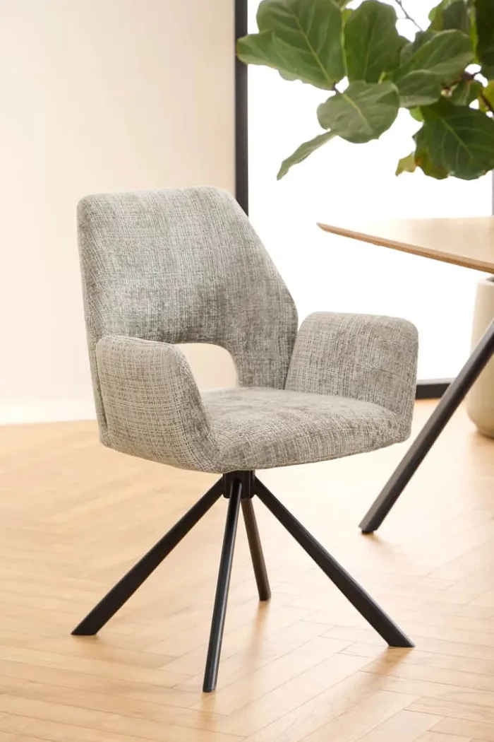CASA Living Graham Spisebordsstol H 87 x B 59 x L 62 cm - Jute - Grå