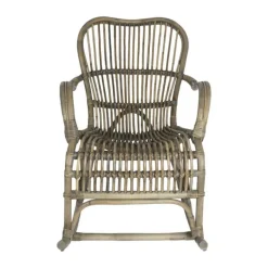 CASA Living Gyngestol H 86 x B 95 x D 56 cm - Rattan - Grå natur