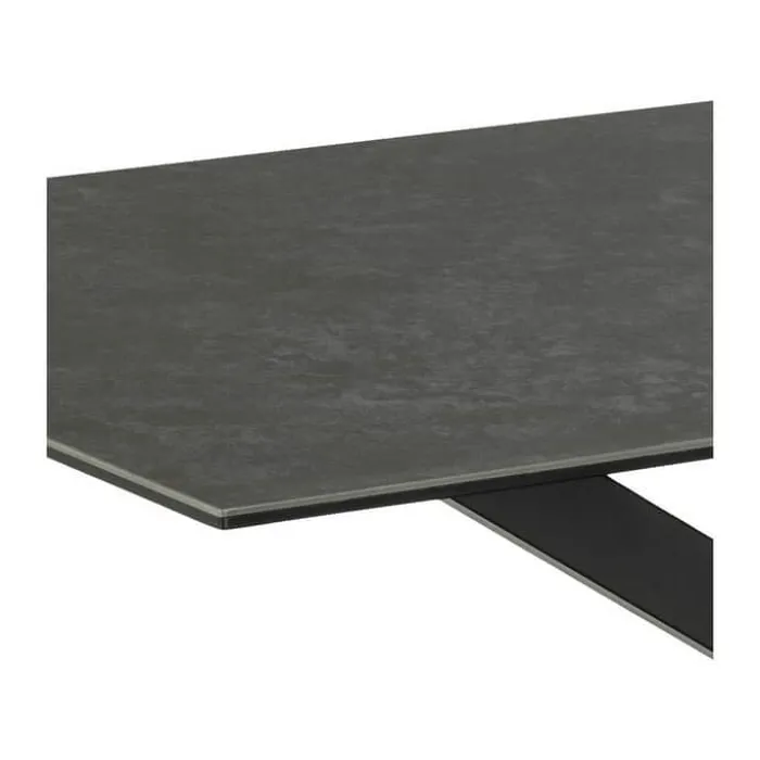CASA Living Heaven Spisebord H 75,5 x B 160 x L 90 cm - Glas/metal - Sort Fairbanks/sort