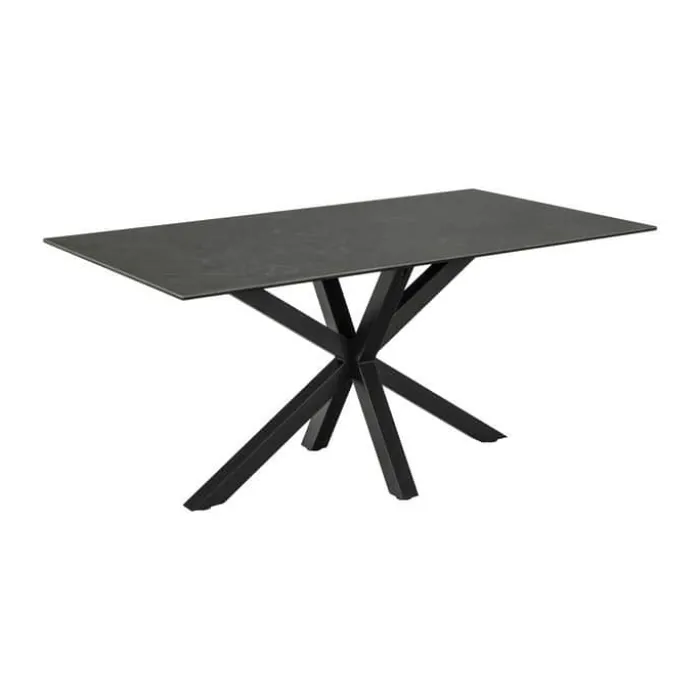 CASA Living Heaven Spisebord H 75,5 x B 160 x L 90 cm - Glas/metal - Sort Fairbanks/sort