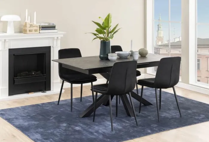 CASA Living Heaven Spisebord H 76 x B 90 x L 120 cm - Keramik/metal - Sort Fairbanks/sort