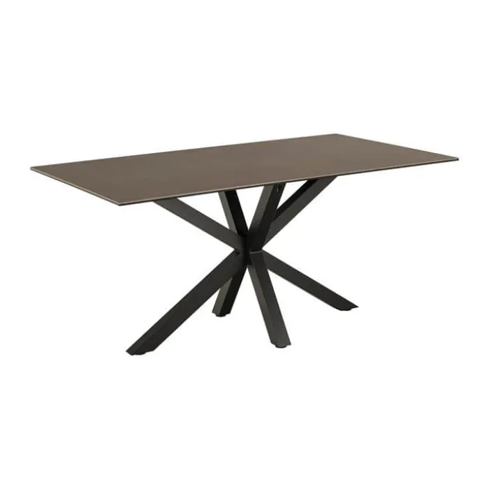 CASA Living Heaven Spisebord H 75,5 x B 160 x L 90 cm - Keramik/metal - Rustbrun lemco/mat sort