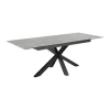 CASA Living Heaven Spisebord H 76 x B 210 x L 90 cm - Keramik/metal - Grå anista/mat sort - Grå anista/mat sort