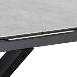 CASA Living Heaven Spisebord H 76 x B 210 x L 90 cm - Keramik/metal - Grå anista/mat sort - Grå anista/mat sort