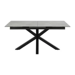 CASA Living Heaven Spisebord H 76 x B 210 x L 90 cm - Keramik/metal - Grå anista/mat sort - Grå anista/mat sort