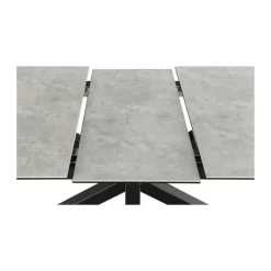 CASA Living Heaven Spisebord H 76 x B 210 x L 90 cm - Keramik/metal - Grå anista/mat sort - Grå anista/mat sort