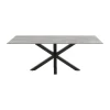 CASA Living Heaven Spisebord H 75,5 x B 200 x L 100 cm - Keramik/metal - Grå anista/mat sort