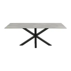 CASA Living Heaven Spisebord H 75,5 x B 200 x L 100 cm - Keramik/metal - Grå anista/mat sort