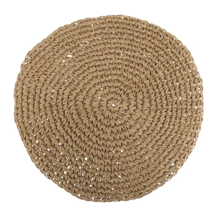 CASA Living Hæklet Dækkeserviet Ø 38 cm - Papir - Natur