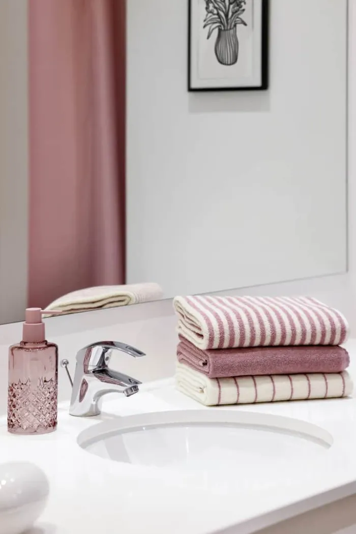 CASA Living Håndklæde B 50 x L 100 cm - Økologisk bomuld - Rosa