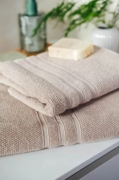 CASA Living Håndklæde B 50 x L 100 cm - Økologisk bomuld - Taupe
