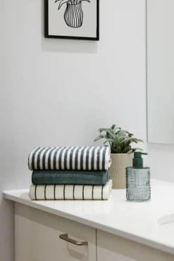 CASA Living Håndklæde B 50 x L 100 cm - Økologisk bomuld - Grøn