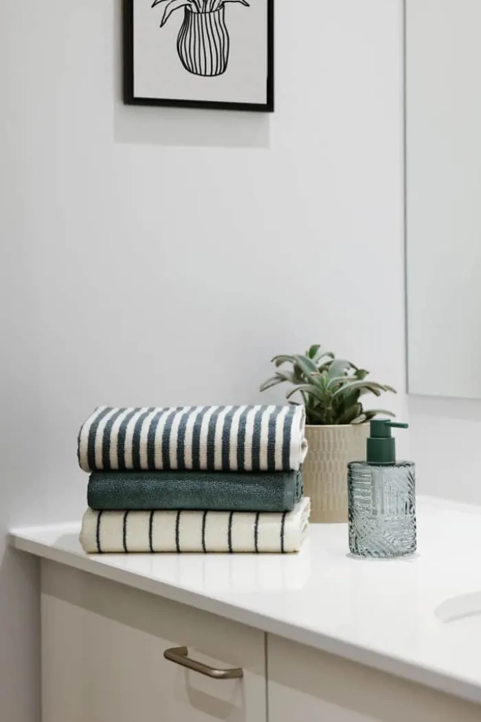CASA Living Håndklæde B 50 x L 100 cm - Økologisk bomuld - Grøn