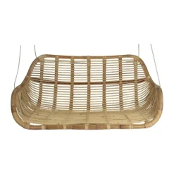 CASA Living Hængestol til 2 personer H 50 x B 110 x D 60 cm - Rattan - Lys natur