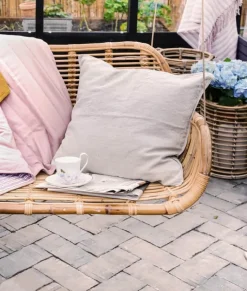 CASA Living Hængestol til 2 personer H 50 x B 110 x D 60 cm - Rattan - Lys natur