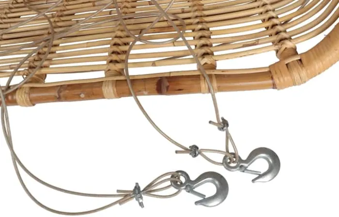 CASA Living Hængestol til 2 personer H 50 x B 110 x D 60 cm - Rattan - Lys natur