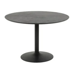 CASA Living Ibiza Spisebord Ø 110 x H 74 cm - Træ/metal - Sort