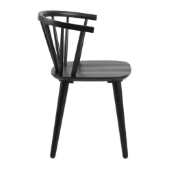 CASA Living Ida Spisebordsstol - 2 stk H 75 x B 51,5 x D 51 cm - Gummitræ - Mat sort