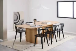 CASA Living Ida Spisebordsstol - 2 stk H 75 x B 51,5 x D 51 cm - Gummitræ - Mat sort