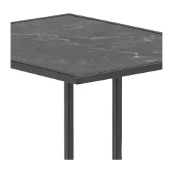 CASA Living Infinity Hjørnebord H 63 x B 43 x D 35 cm - Melamin/metal - Sort