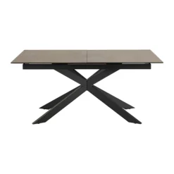 CASA Living Irwine Spisebord H 76 x B 210 x L 90 cm - Keramik/stål - Rustbrun