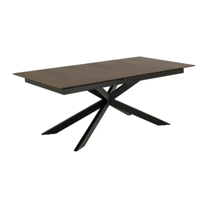 CASA Living Irwine Spisebord H 76 x B 240 x L 100 cm - Keramik/stål - Rustbrun