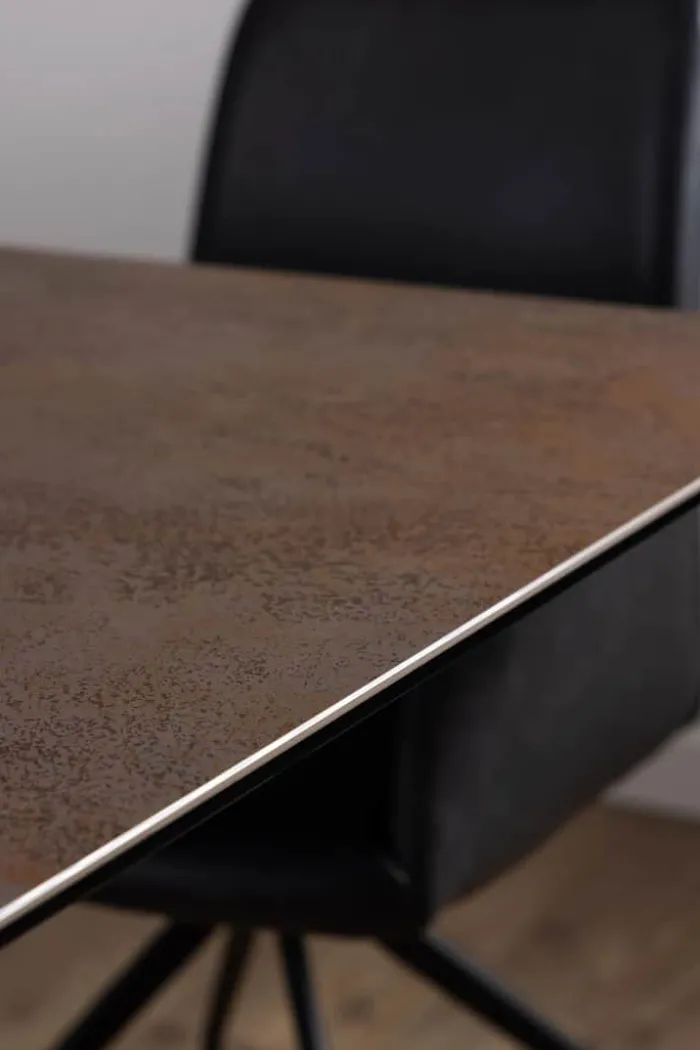 CASA Living Irwine Spisebord H 76 x B 240 x L 100 cm - Keramik/stål - Rustbrun