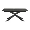 CASA Living Irwine Spisebord H 76 x B 210 x L 90 cm - Keramik/stål - Sort