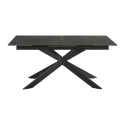 CASA Living Irwine Spisebord H 76 x B 210 x L 90 cm - Keramik/stål - Sort