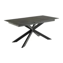 CASA Living Irwine Spisebord H 76 x B 210 x L 90 cm - Keramik/stål - Sort