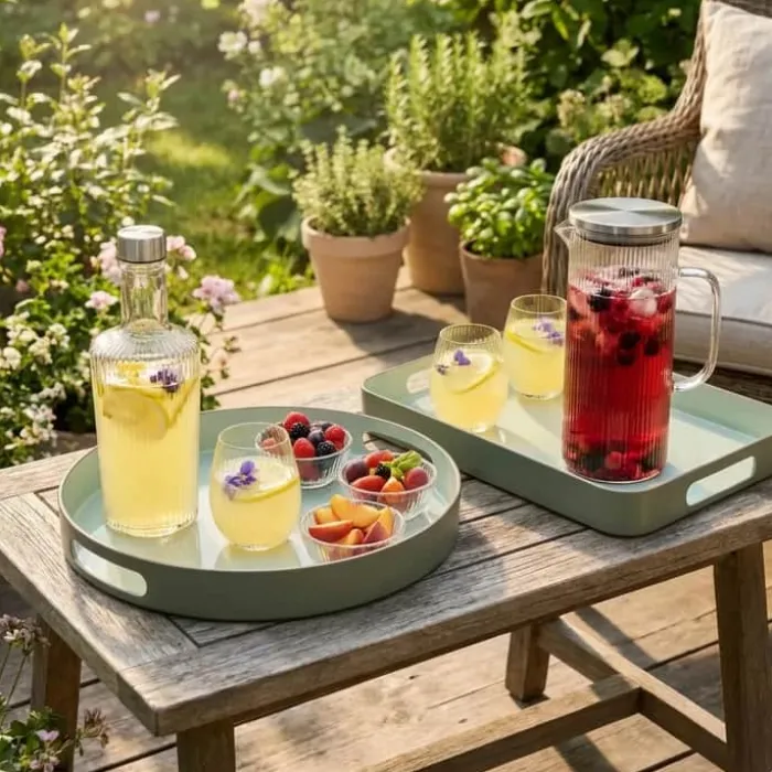 CASA Living Kande 1,8 liter - Borosilikatglas/stål - Klar