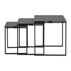 CASA Living Katrine Indskudsbord - 3 dele H 55 x B 50 x L 50 cm - Keramik/stål - Sort