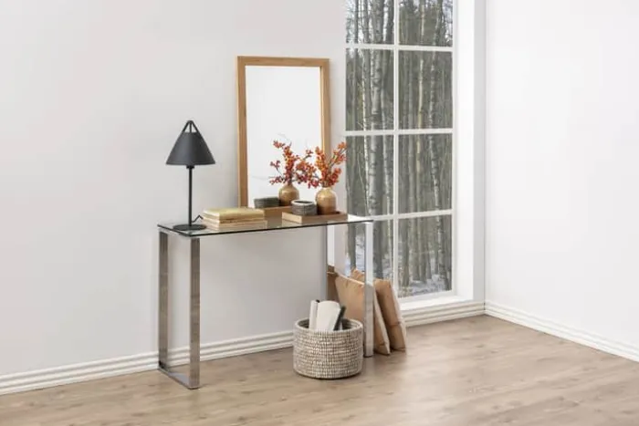 CASA Living Katrine Konsolbord H 76 x B 40 x L 110 cm - Glas/stål - Klar