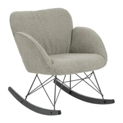 CASA Living Kelsey Gyngestol B 67,5 x H 80 x D 90 cm - Bøgetræ - Lysegrå