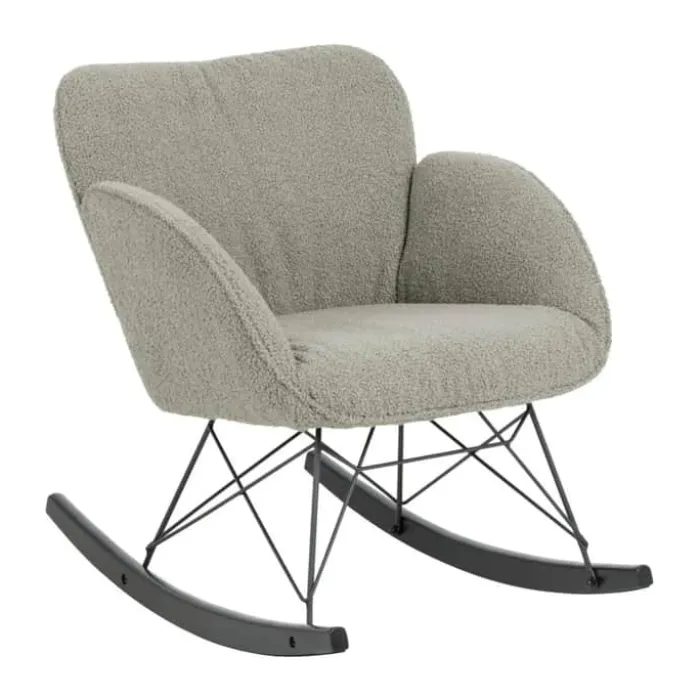 CASA Living Kelsey Gyngestol B 67,5 x H 80 x D 90 cm - Bøgetræ - Lysegrå