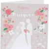 CASA Living Kort Bryllup Tillykke H 7,5 x B 7,5 cm - Papir - Lyserød