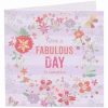 CASA Living Kort Have A Fabulous Day H 7,5 x B 7,5 cm - Papir - Lyserød