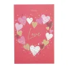 CASA Living Kort - Love H 11,5 x B 17 cm - Papir - Lyserød