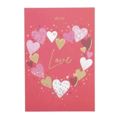 CASA Living Kort - Love H 11,5 x B 17 cm - Papir - Lyserød