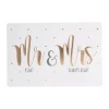 CASA Living Kort - Mr. Right & Mrs. Always Right H 17 x B 11,5 cm - Papir - Hvid