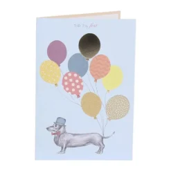 CASA Living Kort - Tid Til Fest H 17 x B 11,5 cm - Papir - Blå