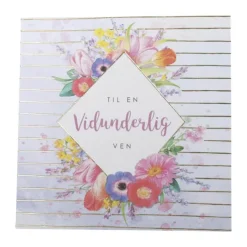 CASA Living Kort - Til En Vidunderlig Ven H 7,5 x B 7,5 cm - Papir - Multifarvet