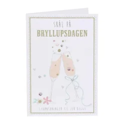 CASA Living Kort Tillykke med Bryllupet H 17 x B 11,5 cm