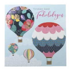 CASA Living Kort - Tillykke Med Fødselsdagen H 7,5 x B 7,5 cm - Papir - Multifarvet
