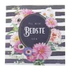 CASA Living Kort - Til Min Bedste Ven H 7,5 x B 7,5 cm - Papir - Sort