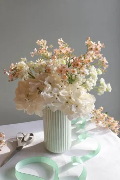 CASA Living Kunstig Blomst - Hortensia H 66 cm - Polyester - Hvid