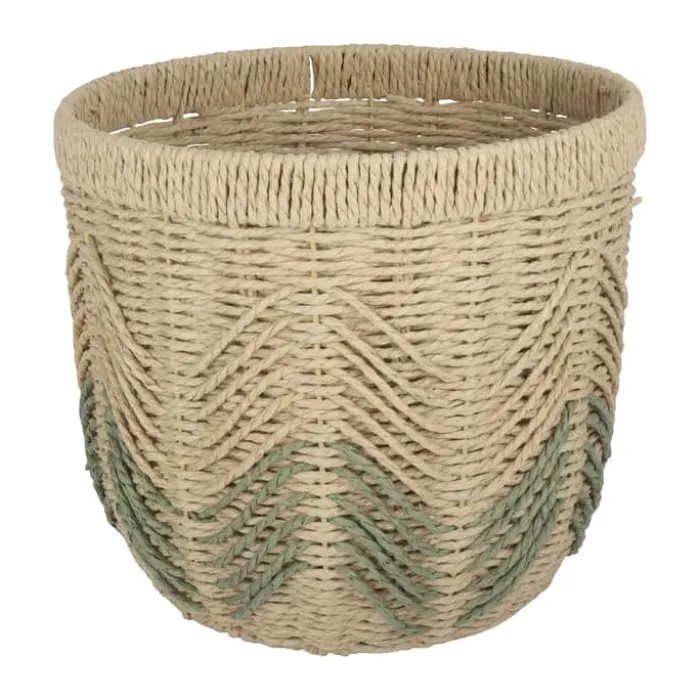 CASA Living Kurv Ø 31 x H 28 cm - Papirgarn - Natur